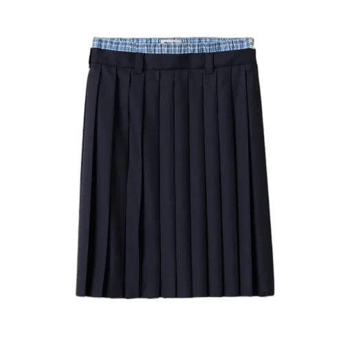 Pleated Batavia Midi Skirt