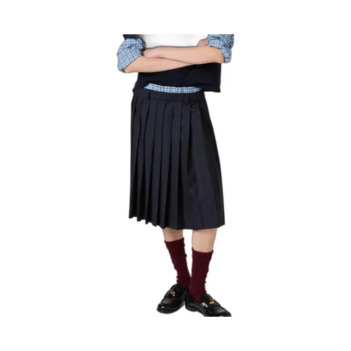 Pleated Batavia Midi Skirt