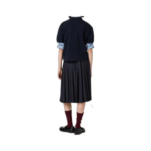 Pleated Batavia Midi Skirt