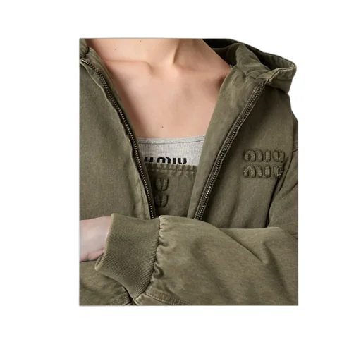 Logo-Detailed Zipped Hoodie