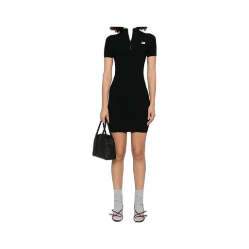 Short-Sleeved Ribbed Mini Dress