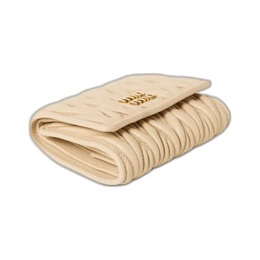 Matelassé Logo-Lettering Wallet