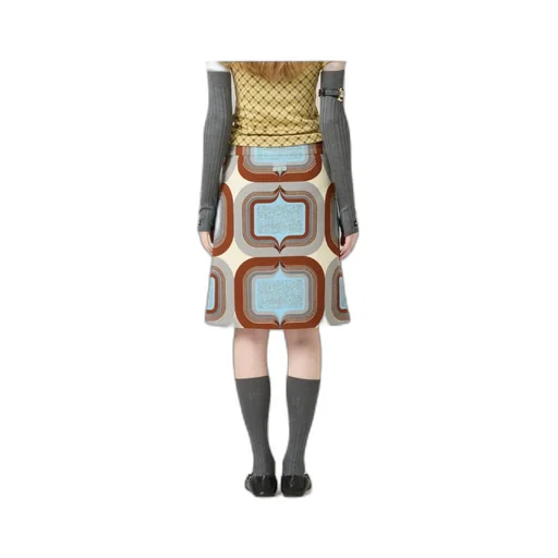 Printed Natté Skirt