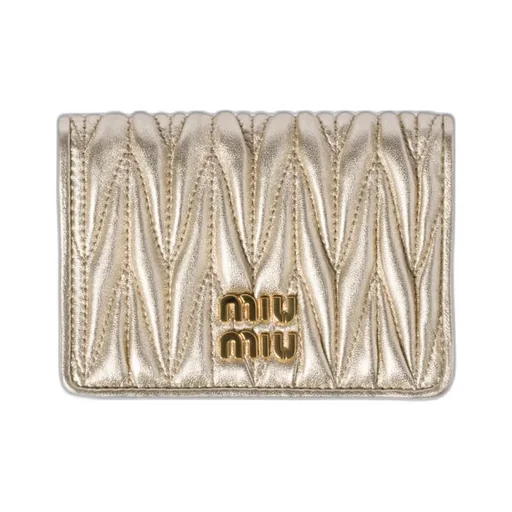 Logo-Lettering Matelassé Cardholder