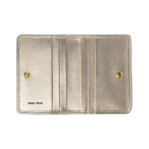 Logo-Lettering Matelassé Cardholder