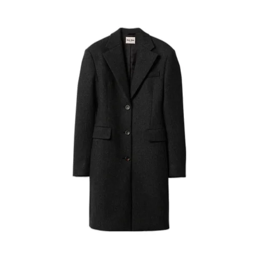Single-Breasted Double Wool Coat