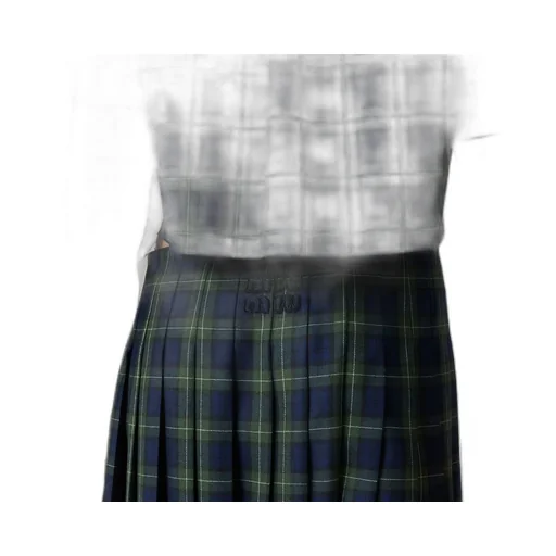Pleated Tartan Skirt