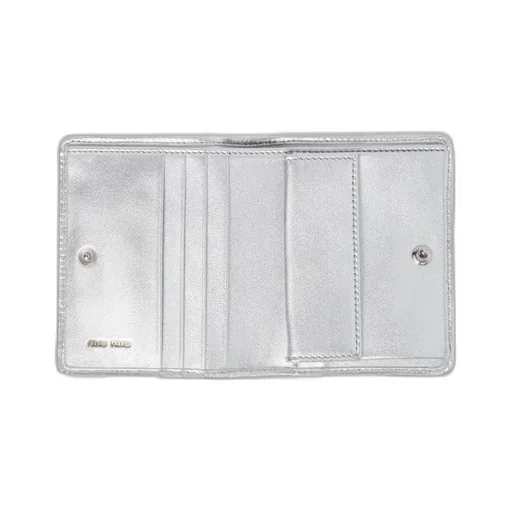 Logo-Lettering Matelassé Bi-Fold Wallet
