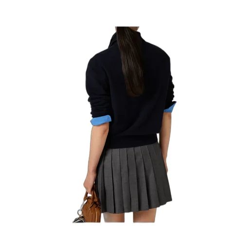 Long-Sleeved Knitted Polo Shirt