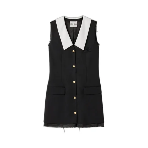 Sleeveless Button-Up Mini Dress