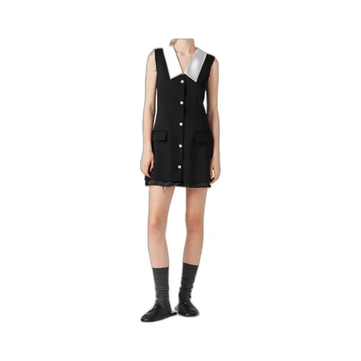 Sleeveless Button-Up Mini Dress