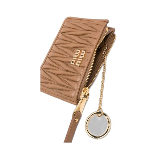Logo-Lettering Zipped Cardholder