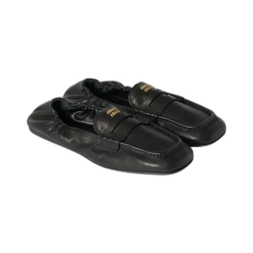 Ruches Nappa Leather Loafers