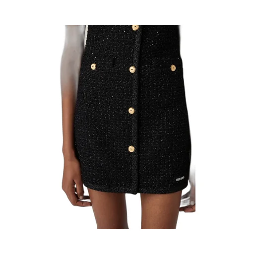Lamé Bouclé Scoop Neck Mini Dress