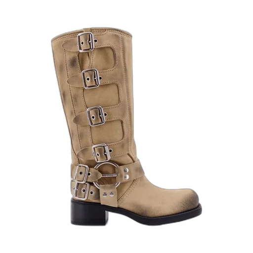 Biker Buckle Boots