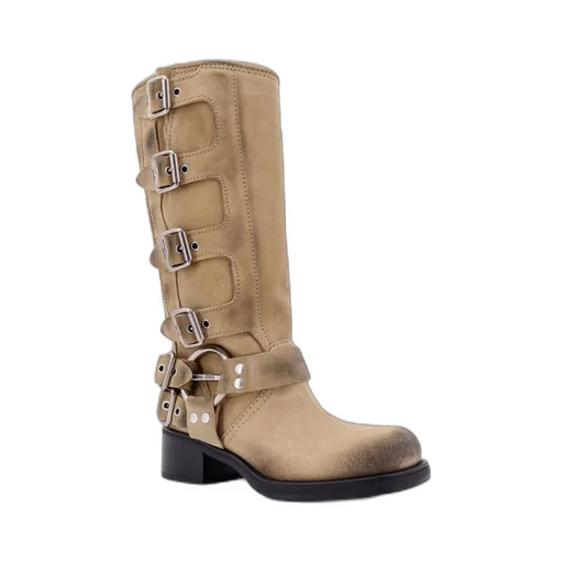 Biker Buckle Boots