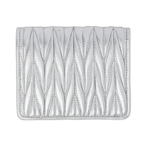Logo-Lettering Matelassé Bi-Fold Wallet