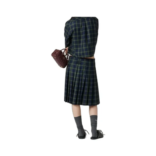 Pleated Tartan Skirt
