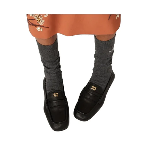 Ruches Nappa Leather Loafers