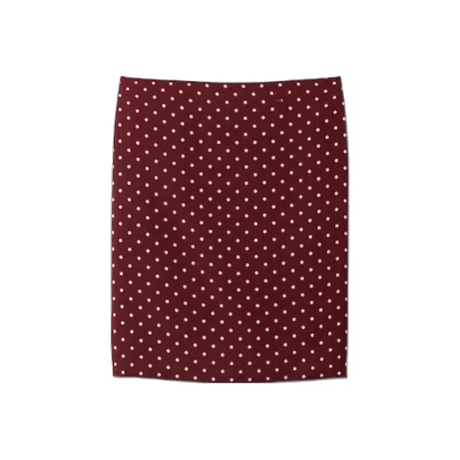 Polka-Dot Crepe De Chine Skirt