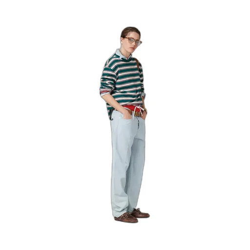 Mid-Rise Straight-Leg Denim Jeans