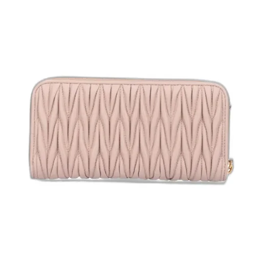 Logo Plaque Quilted Wallet