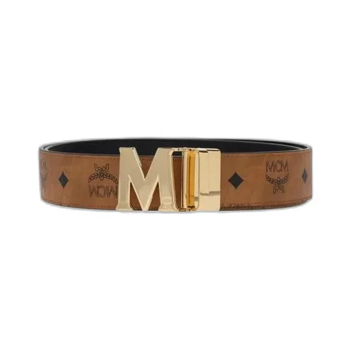 Claus M Monogram Printed Reversible Belt
