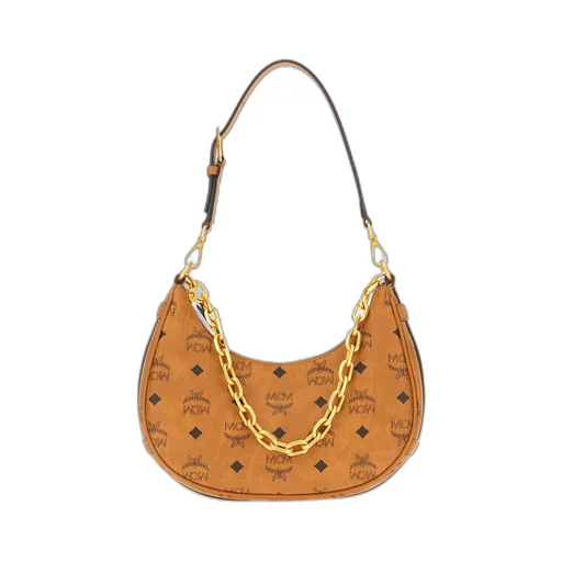 Monogram Printed Zipped Tote Bag
