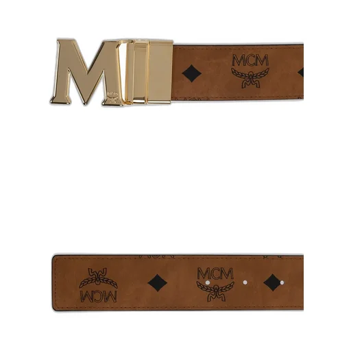 Claus M Monogram Printed Reversible Belt