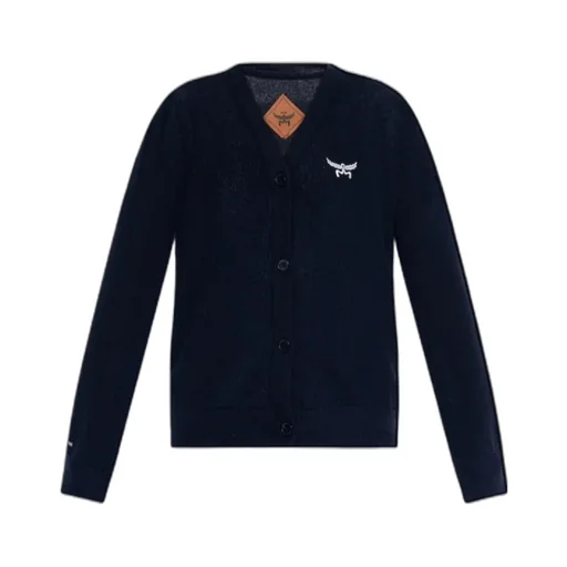 Cardigan With Embroidered Logo