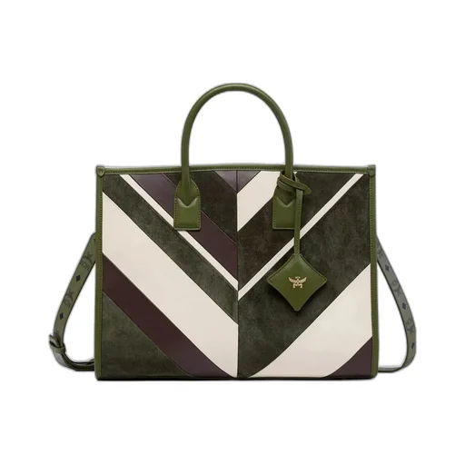 MÜNchen Tote In Mega Herringbone Suede