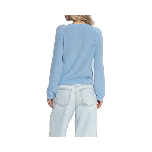 Cardigan With Logo Patch