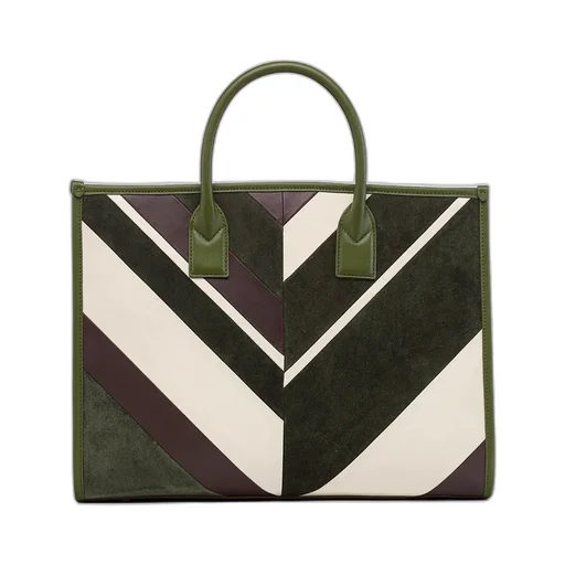 MÜNchen Tote In Mega Herringbone Suede