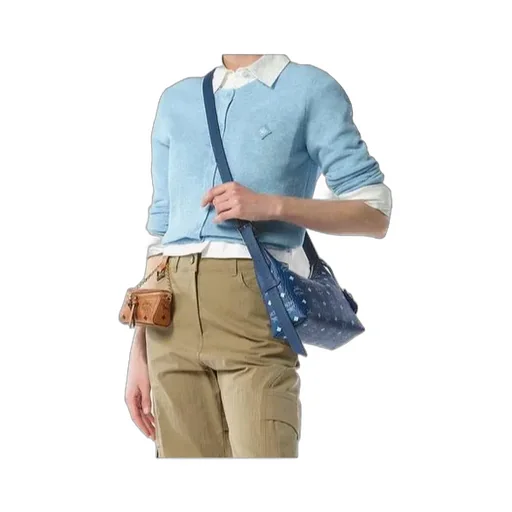 Small Aren Visetos Zipped Crossbody Bag