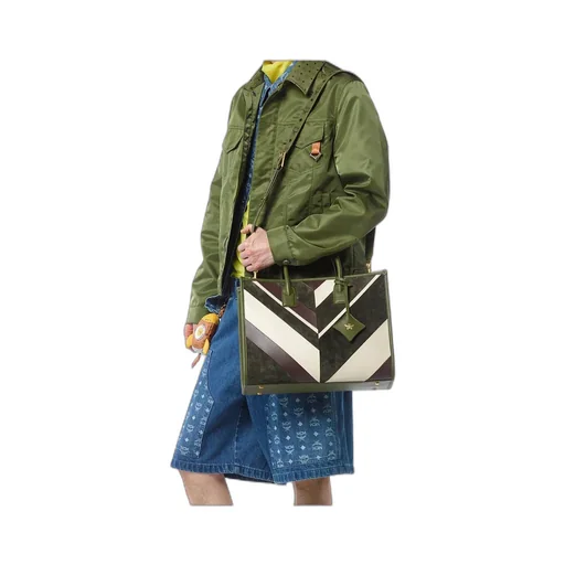 MÜNchen Tote In Mega Herringbone Suede