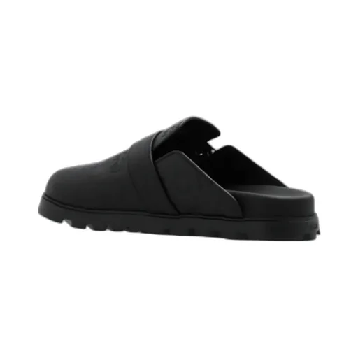 Monogram Leather Flat Mules