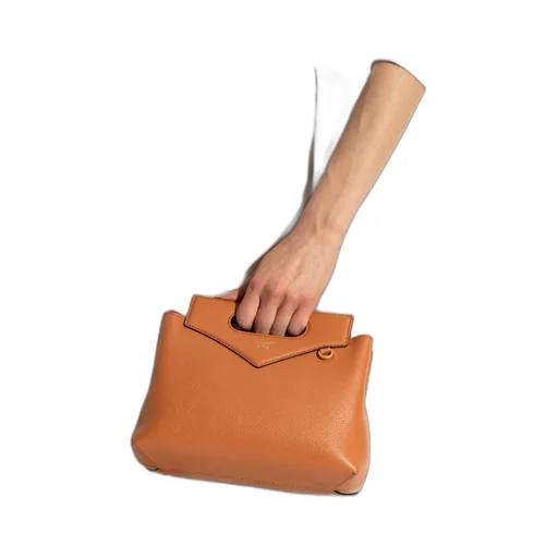 Logo Printed Strapped Shoulder Bag