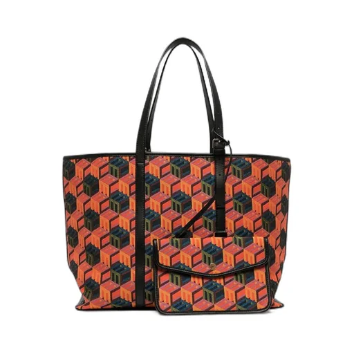 Cubic Monogram Jacquard Tote Bag