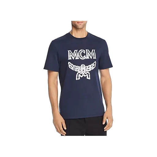Round Collar Logo Short-Sleeved T-Shirt