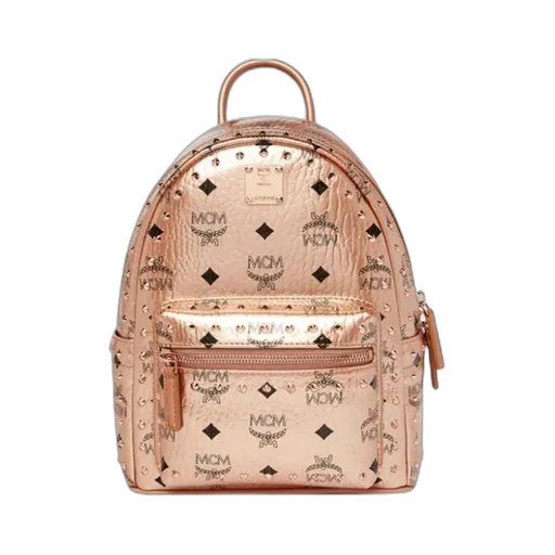 Logo Printed Rivet Backpack