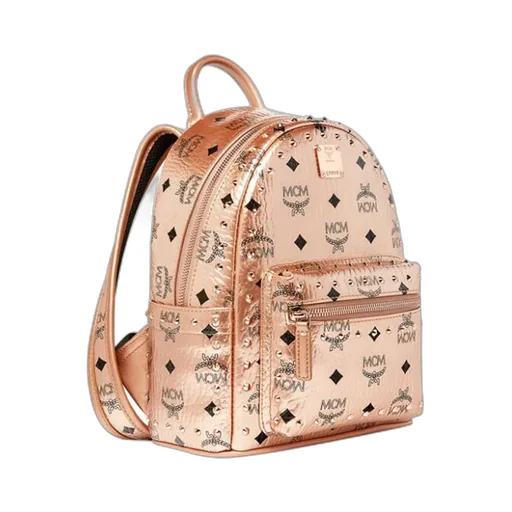 Logo Printed Rivet Backpack