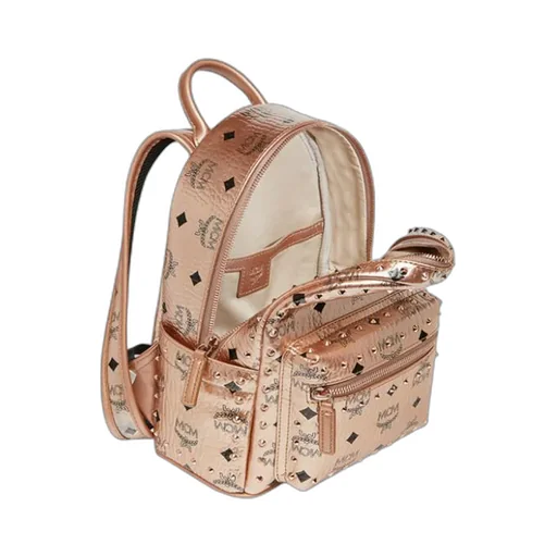 Logo Printed Rivet Backpack