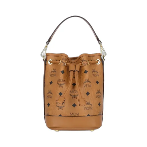 Monogram Printed Drawstring Top Handle Bag