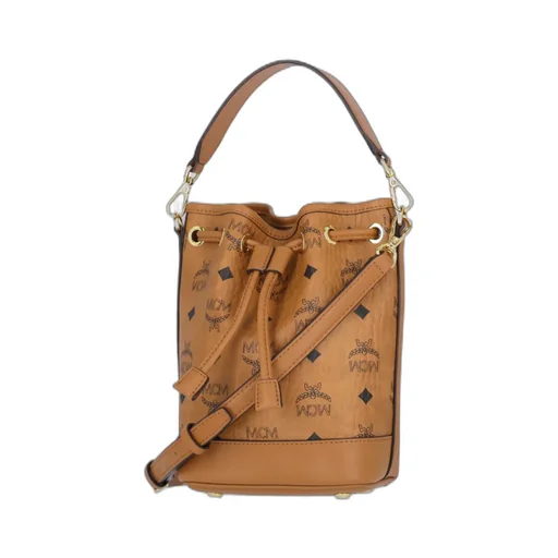 Monogram Printed Drawstring Top Handle Bag