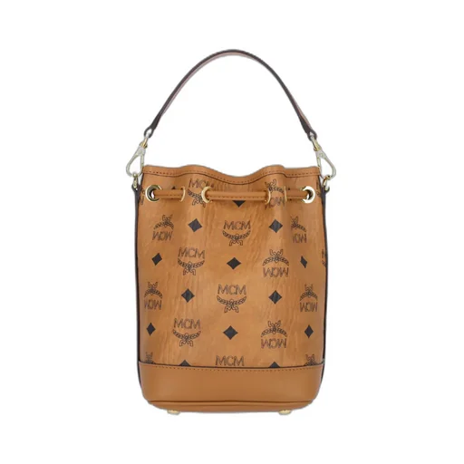Monogram Printed Drawstring Top Handle Bag