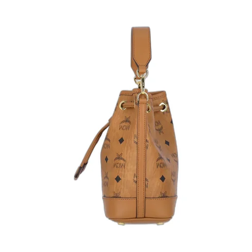 Monogram Printed Drawstring Top Handle Bag