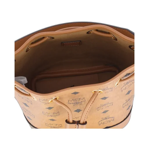 Monogram Printed Drawstring Top Handle Bag