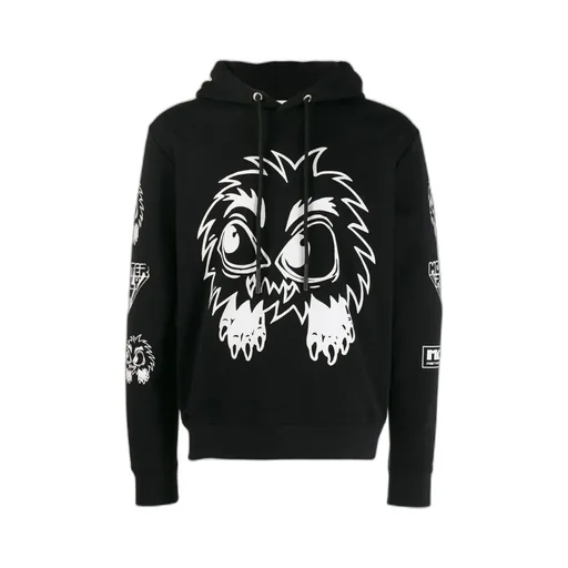 Pattern Printed Hooded Sweater