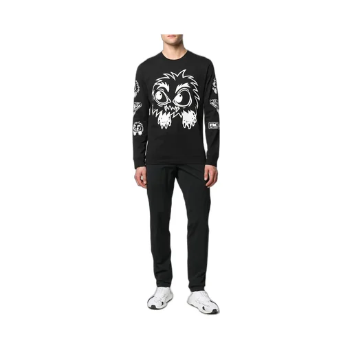 Monster Pattern Printed Hoodie