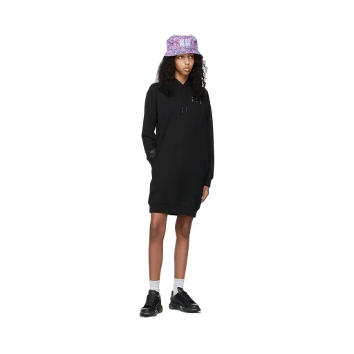 Logo Print Hooded Dress